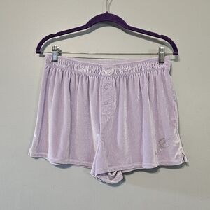 Victoria's Secret Pink Light Purple Velvet Sleep Shorts
